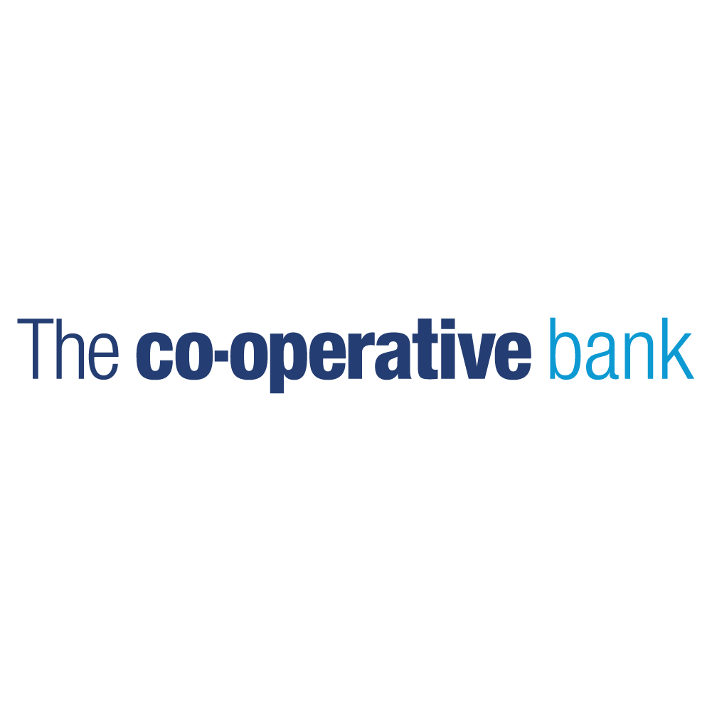 A coloured logo for the company The Cooperative Bank.